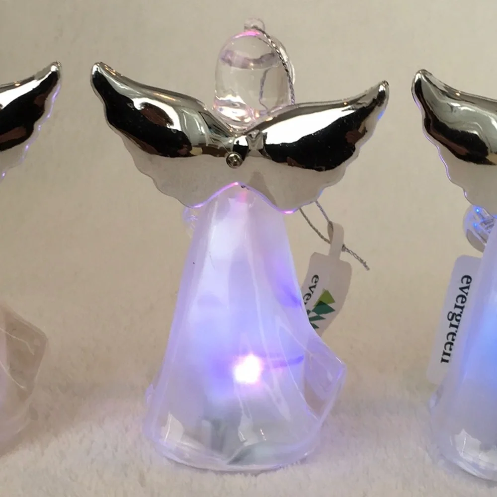 3 LED color changing acrylic Angel ornaments light up multicolor NWT - Picture 6 of 9